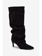 Kozačky na podpatku model 221154 Step in style Kozačky na podpatku model 221154 Step in style