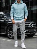 Pánská mikina s kapucí modrá FashionStreet BX5107