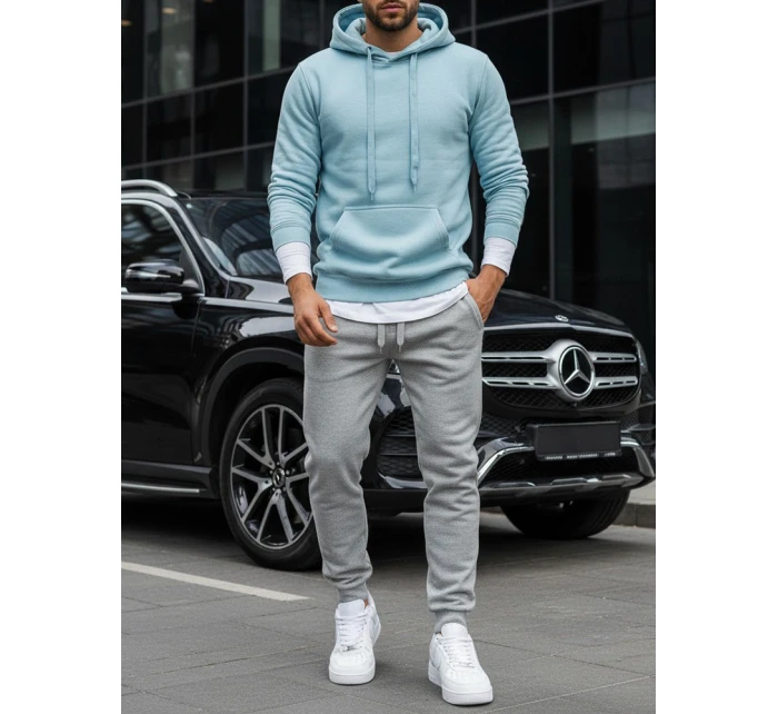 Pánská mikina s kapucí modrá FashionStreet BX5107