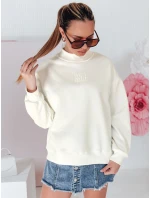 Dámská oversize mikina s nášivkou ecru Dstreet model 21988081 - FashionStreet