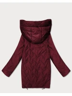 kurtka damska pikowana z kapturem Goodlookin ciemny czerwony model 22003980 - S'WEST