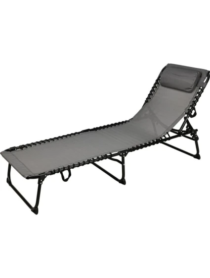 TURISTICKÉ ZAHRADNÍ KEMPINKOVÉ LŮŽKO SKLÁDACÍ TEXTLINE GRAPHITE