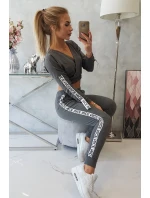 Sada s ozdobnými pásky grafitová melanž