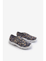 Pohodlné chlapecké pantofle na suchý zip Befado 974Y552 šedé