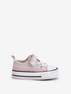 Dětské tenisky na suchý zip s flitry model 21673326 - Boto