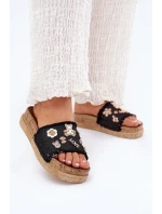 Dámské Pantofle Se Zlatými Přezkami Na Platformě Černé model 21700316 - Boto Dámské Pantofle Se Zlatými Přezkami Na Platformě Černé model 21700316 - Boto