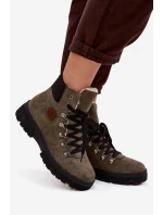 Zateplené dámské trapery na platformě tmavě zelené Zaraine Zateplené dámské trapery na platformě tmavě zelené Zaraine