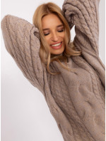 Sweter AT SW  ciemny bezowy model 18900570 - FPrice