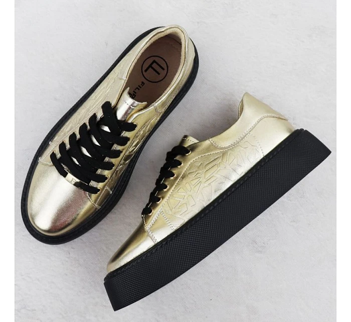 Dámské polobotky W PAW546B černo-zlaté - Filippo