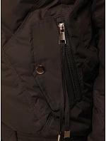 Kurtka damska przejściowa pikowana z kapturem brązowa model 22102049 - FashionStreet Kurtka damska przejściowa pikowana z kapturem brązowa model 22102049 - FashionStreet