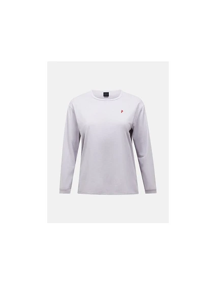 Dámské tričko PEAK PERFORMANCE W Trail Longsleeve, šedá barva