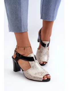 Dámské sandály na podpatku z eko kůže model 21658503 - Boto