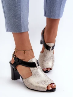 Dámské sandály na podpatku z eko kůže model 21658503 - Boto