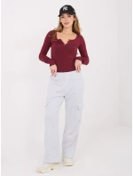 Bluzka WT BZ model 21859036 bordowy - FPrice