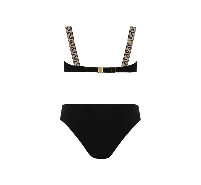 Dámské dvoudílné plavky plavky  4  Černá se zlatou  model 21470041 - Self