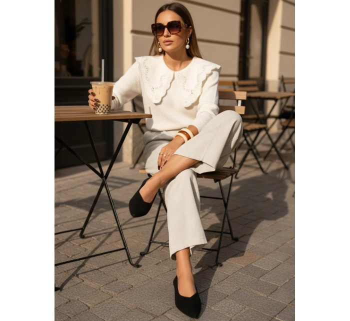 Baleriny damskie zamszowe z noskiem w szpic czarne FashionStreet ZY1424