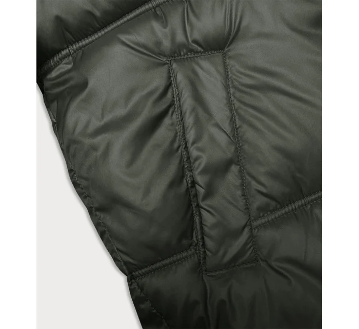 Dámská bunda v army barvě se střihem bubliny S'west (B8190-11)