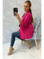 Bunda s klopou elegantní fuchsiová