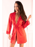 model 17580123 Červená košilka + župan + kalhotky ZDARMA! - LivCo Corsetti