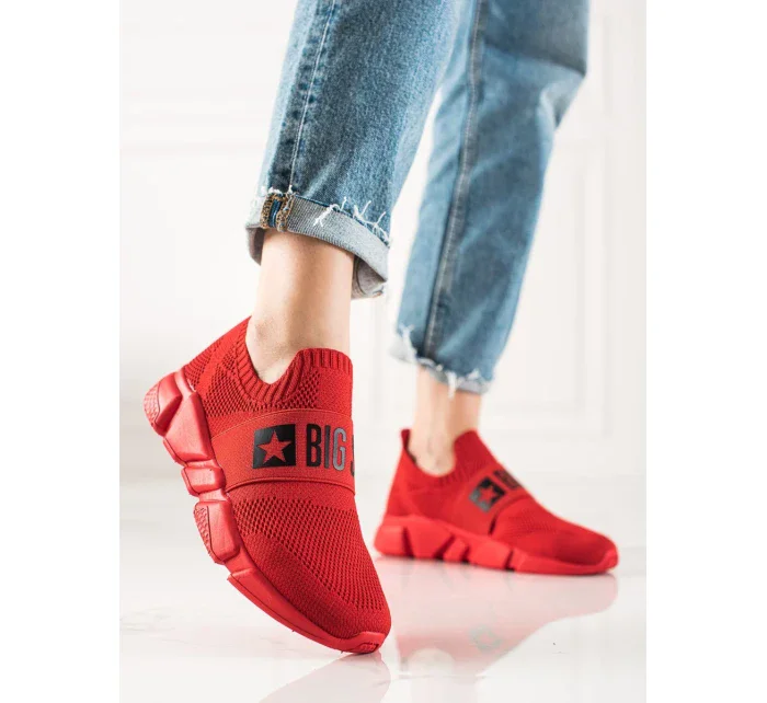 Luxusní červené tenisky dámské bez podpatku Luxusní červené tenisky dámské bez podpatku