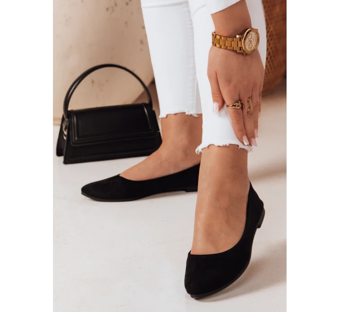Dámské semišové baleríny s plochým podpatkem GLAMINO černé FashionStreet ZY0763 Dámské semišové baleríny s plochým podpatkem GLAMINO černé FashionStreet ZY0763
