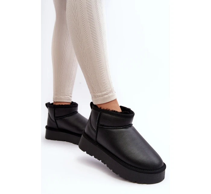 Kožené Dámské Na Platformě Černé model 21639040 - Boto