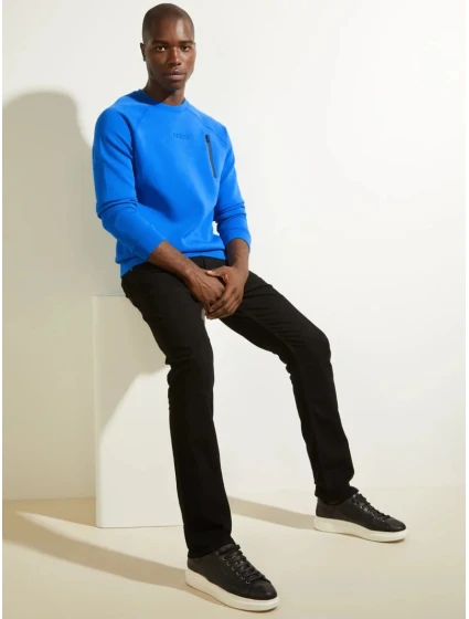 Pánská mikina U1YA22FL03P - G7K7 - Světlá modrá - Guess