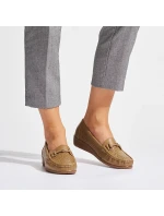 Praktické hnědé mokasíny dámské platforma Praktické hnědé mokasíny dámské platforma