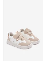 Sportovní Boty Sneakers Dívčí Na Suchý Zip Béžové model 21700537 - Boto Sportovní Boty Sneakers Dívčí Na Suchý Zip Béžové model 21700537 - Boto