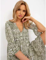 Šaty model 18372340 khaki - FPrice Šaty model 18372340 khaki - FPrice