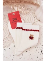 Dámské vánoční ponožky s medvídkem – bílé Dámské vánoční ponožky s medvídkem – bílé