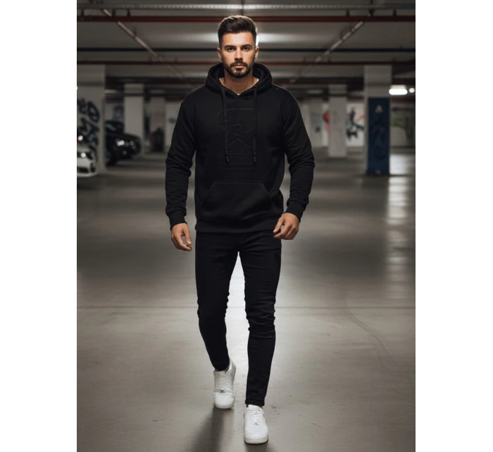 Pánská černá mikina model 21993108 - Dstreet Pánská černá mikina model 21993108 - Dstreet