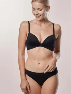 Mefemi Amelia push-up podprsenka s kosticemi Černá