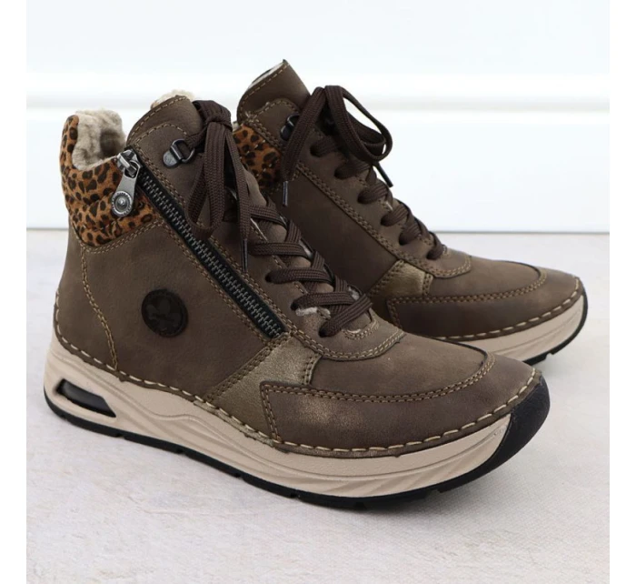 Hnědé dámské boty model 21905828 - Rieker