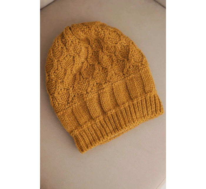 Čepice s fleecem Marta K231 hořčicová