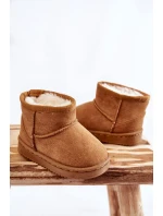 Dětské Teplé Sněhule Semišové Velbloud Gooby Dětské Teplé Sněhule Semišové Velbloud Gooby