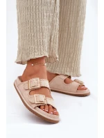 Dámské Sandály S Přezkami A Dekorativním Obšitím Béžové Visley Dámské Sandály S Přezkami A Dekorativním Obšitím Béžové Visley