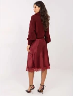Spódnica MI SD model 21787890 bordowy - FPrice Spódnica MI SD model 21787890 bordowy - FPrice