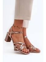 Dámské sandály na vysokém podpatku Sergio Leone Gold Dámské sandály na vysokém podpatku Sergio Leone Gold