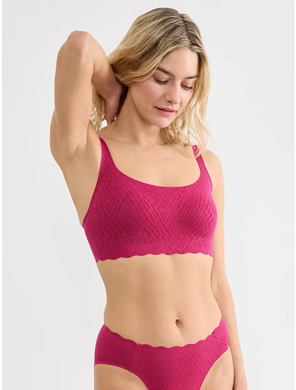 Podprsenka sloggi ZERO Feel Bliss Top červená Berry - SLOGGI Podprsenka sloggi ZERO Feel Bliss Top červená Berry - SLOGGI