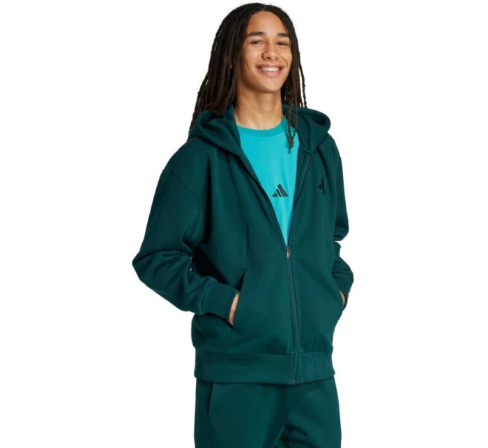 Pánská mikina adidas ALL SZN Fleece Full-Zip zelená JX5101 pánská Pánská mikina adidas ALL SZN Fleece Full-Zip zelená JX5101 pánská