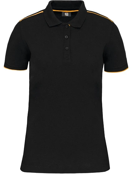WK WK 271 Dámské pracovní piqué polo "Day-to-Day" 20.W271 black/yellow WK WK 271 Dámské pracovní piqué polo "Day-to-Day" 20.W271 black/yellow