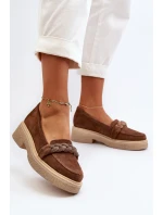 Zazoo 3429/W Dámské Semišové Mokasíny S Ozdobou Hnědé Zazoo 3429/W Dámské Semišové Mokasíny S Ozdobou Hnědé