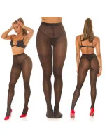 Dámské sexy punčochové kalhoty se vzorem černé - Koucla