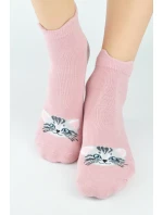 BAVLNĚNÉ PONOŽKY SE SILIKONEM SB009 DÍVKY