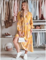 Jedna velikost maxi květinových šatů LILOVIE žlutá FashionStreet EY2574