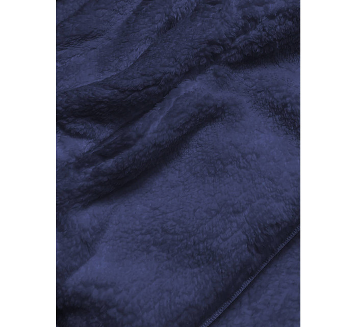 Tmavě modrá dámská plyšová mikina (HH006-50)