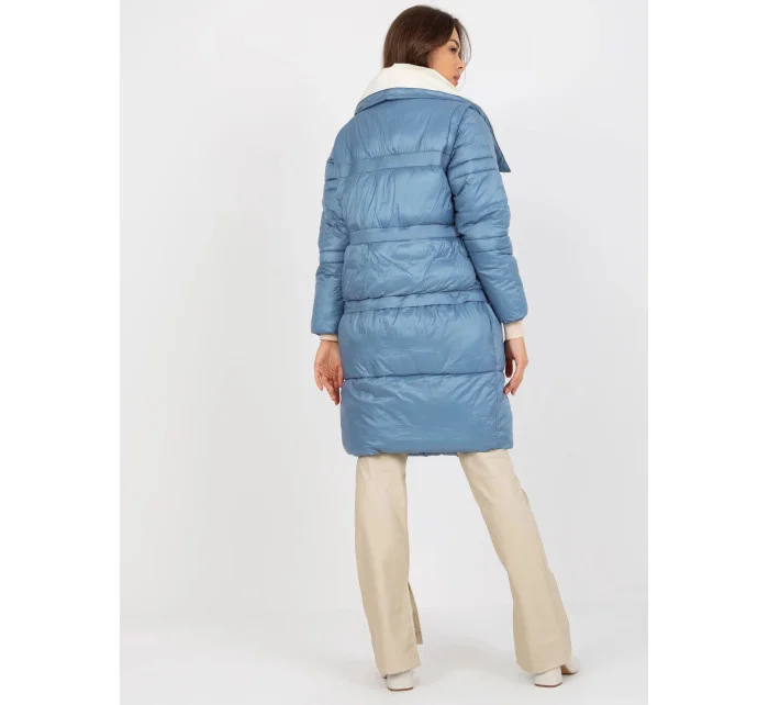 Světle modrá zimní bunda s odepínacími rukávy Factory Price (TR8139)