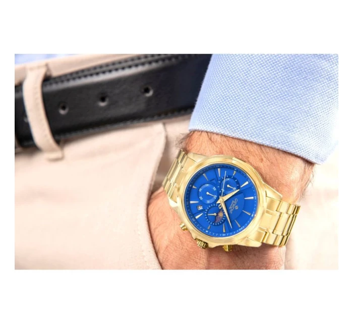 Pánské hodinky Giewont Chronograph Sapphire Gold Blue GW9460-B5