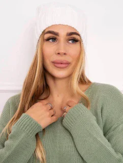Fleecová čepice  bílá model 18750135 - K-Fashion